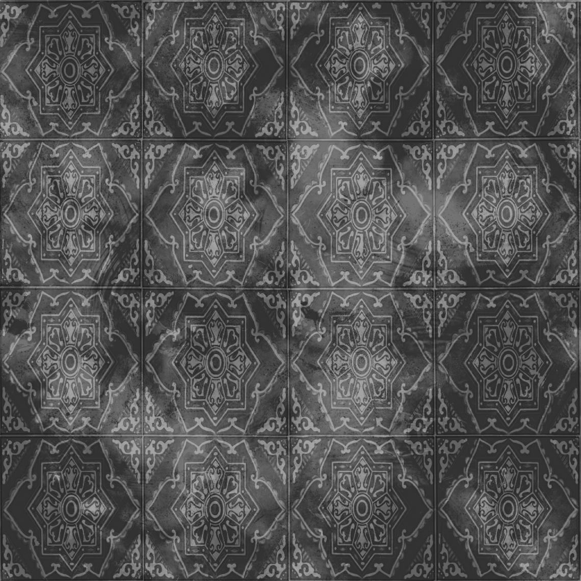 Ornate-Tiles-01-Roughness - Seamless